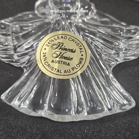 Princess House Lead Crystal Angel Christmas Ornament in Box #837 VINTAGE - Picture 8 of 8